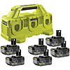 Ryobi ONE+ 6-Port Battery Charger Kit (6 x 4.0Ah) 18V RC186PLUS6